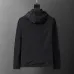Versace Men's Hooded Windbreaker Jacket Stylish Black Outerwear with Gold Tone Zippers #B54255