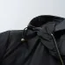 Versace Men's Hooded Windbreaker Jacket Stylish Black Outerwear with Gold Tone Zippers #B54255