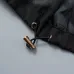 Versace Men's Hooded Windbreaker Jacket Stylish Black Outerwear with Gold Tone Zippers #B54255