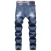 2021 new men's jeans blue stretch European and American personality zipper decoration jeans trendy men #99908631