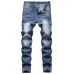 2021 new men's jeans blue stretch European and American personality zipper decoration jeans trendy men #99908631