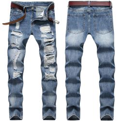 BALMAIN 2020 Ripped jeans skinny jeans Men's Long Jeans #99899166