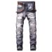 Nostalgic ripped motorcycle jeans Jeans for Men's Long Jeans #99908601