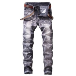 Nostalgic ripped motorcycle jeans Jeans for Men's Long Jeans #99908610