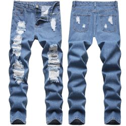 ripped jeans for Men's Long Jeans #99899877