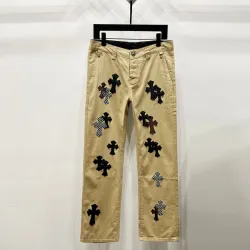 Chrome Hearts 40 patch cross chino khaki pants #B53366