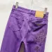 Chrome Hearts Jeans for Men Purple Combo Embroidered #B53839