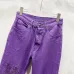 Chrome Hearts Jeans for Men Purple Combo Embroidered #B53839