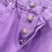 Chrome Hearts Jeans for Men Purple Combo Embroidered #B53839