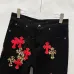 Chrome Hearts Red, White, Black, & Leopard Cross Patch Carpenter Pants #B53365