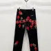 Chrome Hearts Red, White, Black, & Leopard Cross Patch Carpenter Pants #B53365