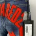 2025 DSQ2 Men's Denim Jeans Bold Red Maple Leaf Print with Faded Wash for Trendy Gentlemen #B54871