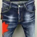 2025 DSQ2 Men's Denim Jeans Bold Red Maple Leaf Print with Faded Wash for Trendy Gentlemen #B54871