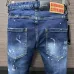 DSQ2 Men's Denim Jeans  Distressed Patchwork Style with Paint Splatter for Fashion   Forward Males #B54870
