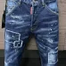 DSQ2 Men's Denim Jeans  Distressed Patchwork Style with Paint Splatter for Fashion   Forward Males #B54870