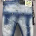 DSQ2 Men's Denim Jeans Edgy Distressed Design with Paint Splatter and Zipper Detail for Fashion Rebels #B54866