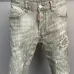 DSQ2 Men's Denim Jeans Edgy Distressed Design with Paint Splatter and Zipper Detail for Fashion Rebels #B54868