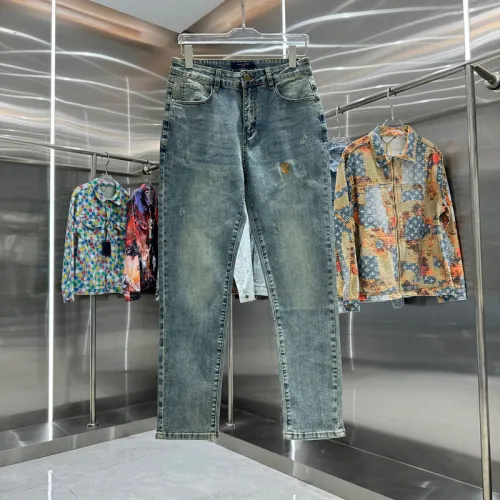 Louis Vuitton Jeans  Men's Luxury Brand Jeans Fashion Blue/Black #B54075