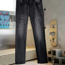 Men's Versace Rhinestone Embellished Denim Jeans #B45765