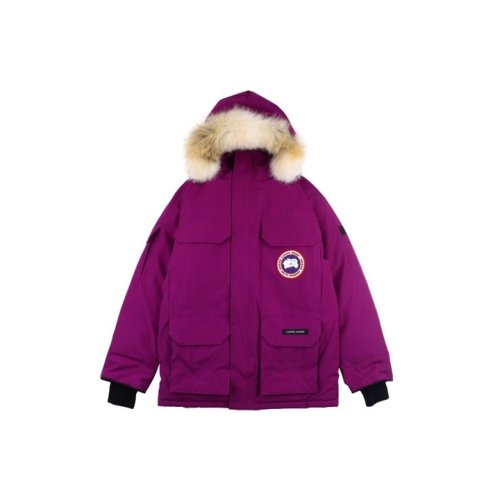 Canada goose women purple  jacket 19fw expedition wolf hairs 80% white duck down 1:1 quality Canada goose down coat #99901923