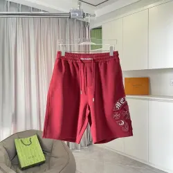 Chrome Hearts Pants for Chrome Hearts Short pants for men Black/Red/Blue #B53782