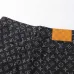 Louis Vuitton Black Denim Print Shorts #B52915