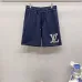 Louis Vuitton Short Pants for men Pure Cotton Black/Blue #B52911