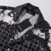 Amiri Black Patterned Cuban Collar Short Sleeve Shirt With Artistic Details #B54193