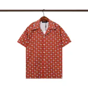 Amiri Red Patterned Cuban Collar Short Sleeve Shirt For Fashion - Forward Looks #B54192