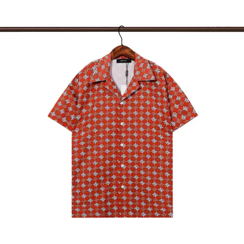 Amiri Red Patterned Cuban Collar Short Sleeve Shirt For Fashion - Forward Looks #B54192