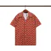 Amiri Red Patterned Cuban Collar Short Sleeve Shirt For Fashion - Forward Looks #B54192