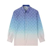 Casablanca Shirts Jacquard Gradient Long Sleeve Silk Shirt #B53679