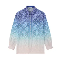 Casablanca Shirts Jacquard Gradient Long Sleeve Silk Shirt #B53679