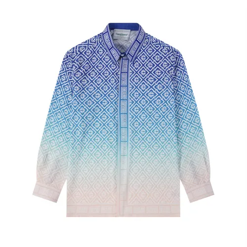 Casablanca Shirts Jacquard Gradient Long Sleeve Silk Shirt #B53679