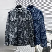 Dior shirts for Dior Long-Sleeved Shirts for men Black/Blue #B53709
