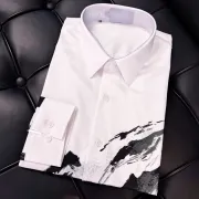 Alexander McQueen Shirts for Alexander McQueen Long-Sleeved Shirts for men #B40409