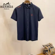 HERMES shirts for HERMES short sleeved shirts for men #B61456