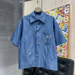 Louis Vuitton Shirts for Louis Vuitton Short sleeve shirts for men #B53117