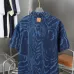 Louis Vuitton short sleeved shirts for men Rippled denim shirt #B52920