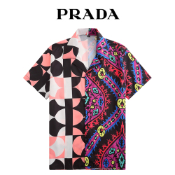 Prada Shirts for Prada Short-Sleeved Shirts For Men #99917730