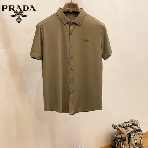 Prada Shirts for Prada Short-Sleeved Shirts For Men #B61454