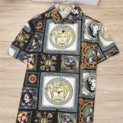 Versace Shirts for Versace Shorts-Sleeveds Shirts For Men #99920013