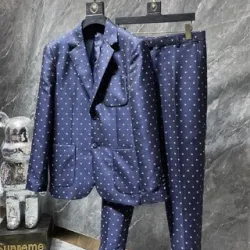 Gucci Dot Navy suit set #B33174