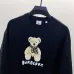 Black/White Sweatshirt With Cute Teddy Bear And Burberry - Inspired Scarf Design #B54343