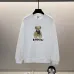 Black/White Sweatshirt With Cute Teddy Bear And Burberry - Inspired Scarf Design #B54343