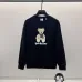Black/White Sweatshirt With Cute Teddy Bear And Burberry - Inspired Scarf Design #B54343