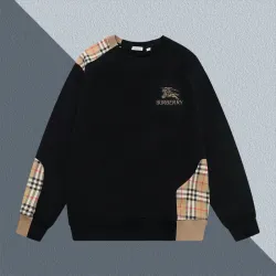 Burberry Beige/Black Sweatshirt With Iconic Check Patchwork And Embroidered Logo #B54233