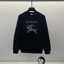 Burberry White/Black Sweatshirt With Classic Equestrian Knight Logo And Brand Name #B54345