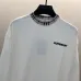 Burberry White/Black Sweatshirt With Signature Check Collar And Brand Logo Detailing #B54346