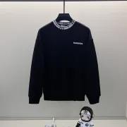 Burberry White/Black Sweatshirt With Signature Check Collar And Brand Logo Detailing #B54346